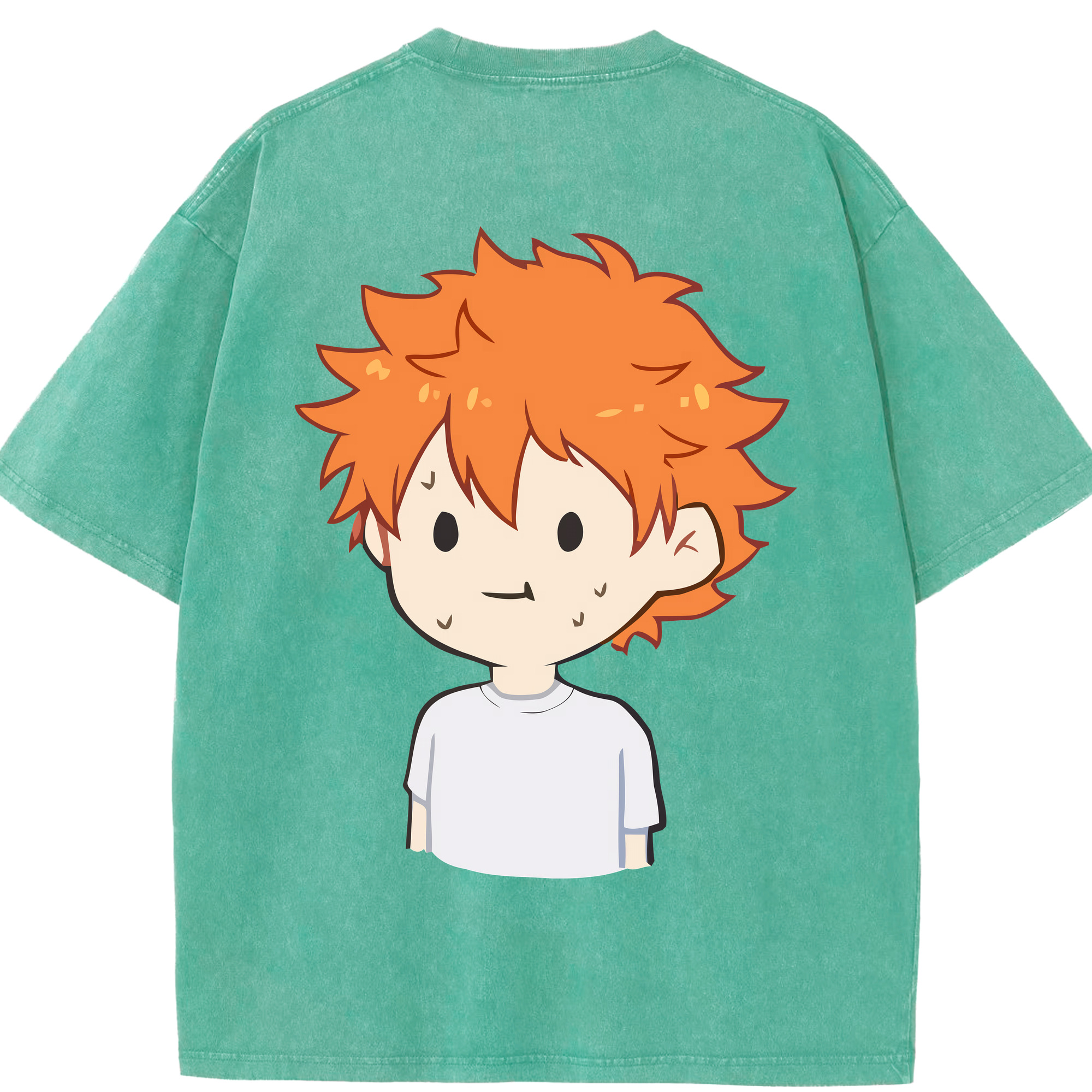 （画像用） ハイキュー!! Haikyu!! 綿100% ヴィンテージ風 半袖Tシャツ（背面プリント）